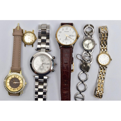 AN ASSORTMENT OF WRISTWATCHES, five wristwatches, names to include ...