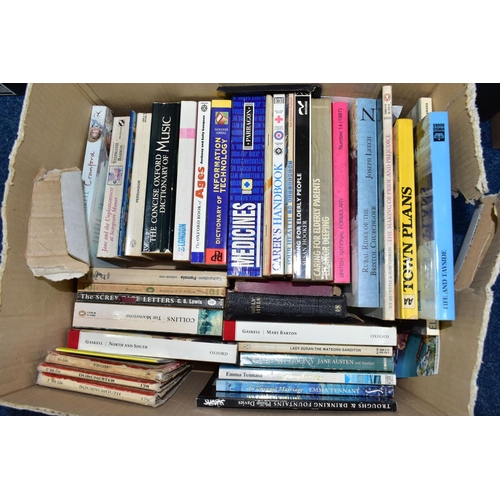 312 - BOOKS & EPHEMERA, seven boxes containing approximately 180-190 titles in hardback and paperback form... 