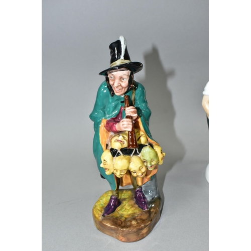 353 - THREE ROYAL DOULTON FIGURES, comprising 'Old Mother Hubbard' HN2314, (broken section from dog's foot... 