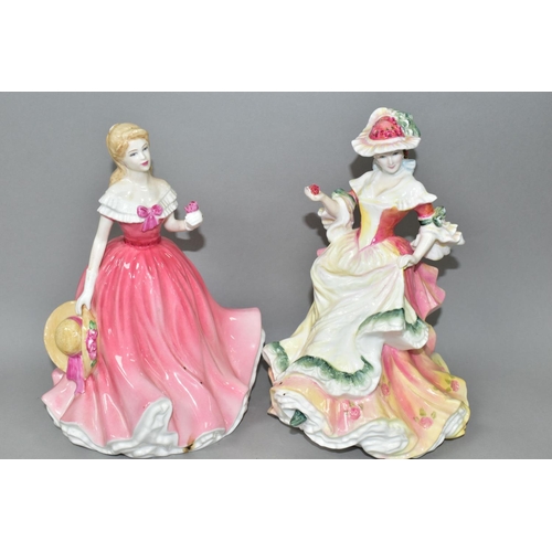 405 - FIVE ROYAL DOULTON FIGURINES, comprising Claire HN3646, Take Me Home HN3662, Beth HN4156, Rosie HN40... 