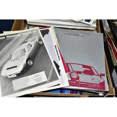 418 - MOTORING EPHEMERA, a large collection (100s) of car manufacturers sales brochures and promotional ma... 