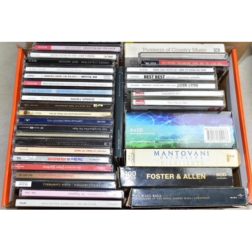 419 - THREE BOXES OF CASSETTE TAPES AND CDS,  approximately one hundred and twenty CDs and twenty cassette... 