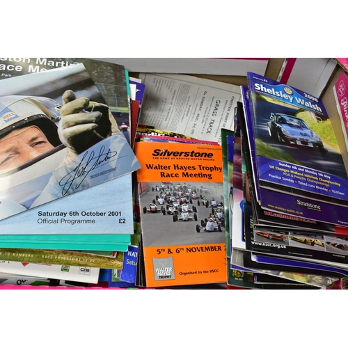 426 - MOTOR RACING PROGRAMMES, two boxes containing a large quantity of motor racing programmes (150-200) ... 