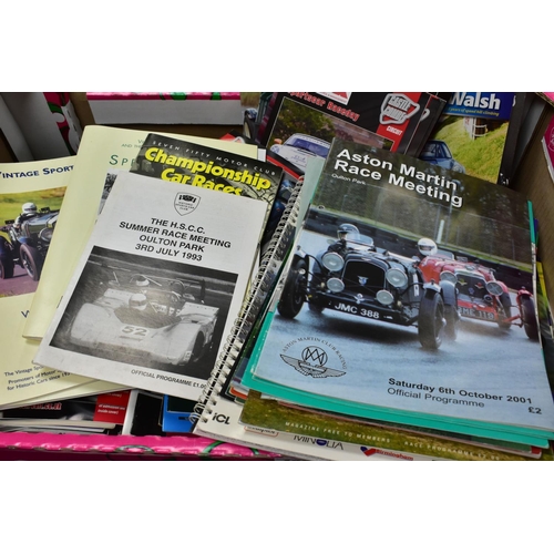 426 - MOTOR RACING PROGRAMMES, two boxes containing a large quantity of motor racing programmes (150-200) ... 