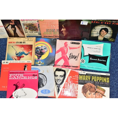 440 - TWO BOXES OF VINYL SINGLES AND LPS, approximately one hundred LPs, ninety singles, and some 78s, ass... 