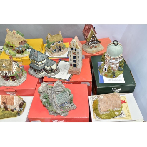 501 - TWENTY NINE LILLIPUT LANE SCULPTURES FROM VARIOUS COLLECTIONS, mostly boxed and with deeds, three fr... 