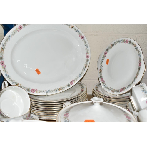 531 - A PARAGON 'BELINDA' PATTERN DINNER SERVICE, comprising ten dinner plates, ten side plates, one bread... 