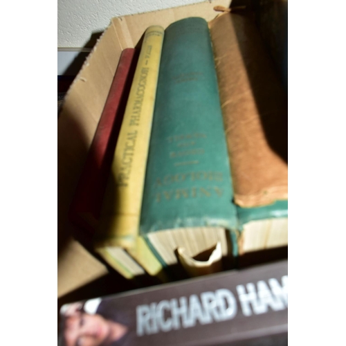 551 - BOOKS, seven boxes containing approximately ninety miscellaneous titles in hardback and paperback fo... 