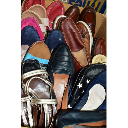 574 - EIGHT BOXES OF LADIES' SHOES, including vintage and more modern pairs, most are boxed, sizes vary, b... 