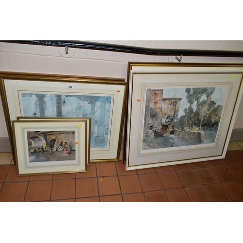 620 - WILLIAM RUSSELL FLINT (1880-1969) LIMITED AND OPEN EDITION PRINTS, comprising a signed print 'Market... 