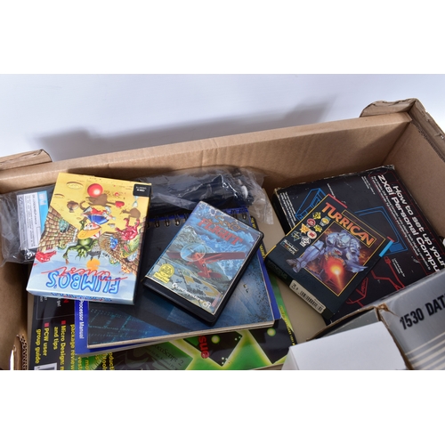 306 - BOXED COMMODORE 64, BOXED ZX81, GAMES AND ACCESSORIEs, games include Labyrinth,  Turrican, Flimbo's ... 