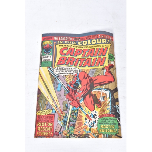 313 - A BOX OF COMICS, predominantly Marvel and Marvel UK, including Captain Britain number 1 (first appea... 