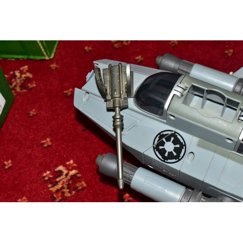 219 - A BOX OF EARLY 21ST CENTURY LFL STAR WARS AIRCRAFT, VEHICLES AND PARTS, to include a 2009 Octuptarra... 