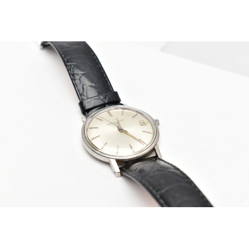 103 - AN 'ETERNA-MATIC' WRISTWATCH, hand wound movement, round silver dial signed 'Eterna-matic 3000', bat... 