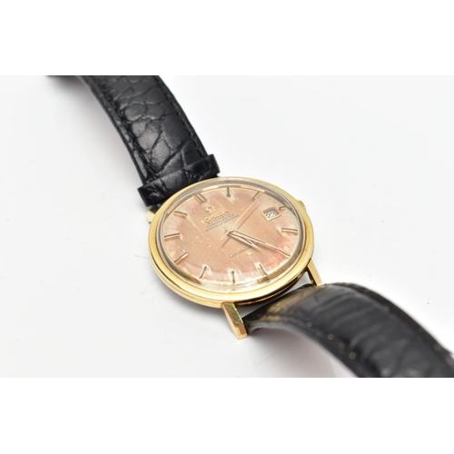 104 - AN 'OMEGA AUTOMATIC CONSTELLATION' WRISTWATCH, automatic movement, round discoloured silver dial sig... 