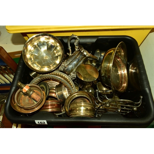 162 - A LARGE ASSORTMENT OF WHITE METAL FLATWARE, to include a boxed egg cup and spoon, a boxed set of six... 