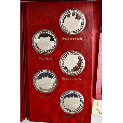 172 - A LARGE AND HEAVY BOX CONTAINING COINS AND COMMEMORATIVES, to include a coronation issue gold plated... 