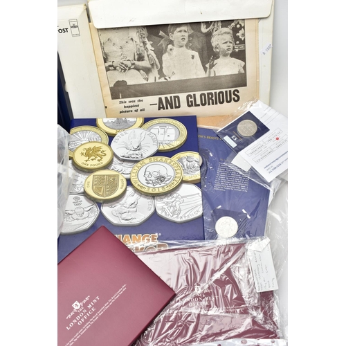 180 - A LARGE AND COMPREHENSIVE BAG AND BOX OF WESTMINSTER, WINDSOR, AND LONDON MINT OFFICE COMMEMORTATIVE... 