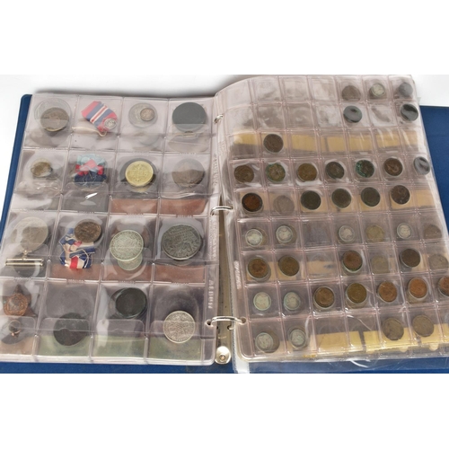 182 - A BOX AND ALBUM OF MIXED COINAGE, to include a small plastic wallet containing a byzantine/roman bro... 