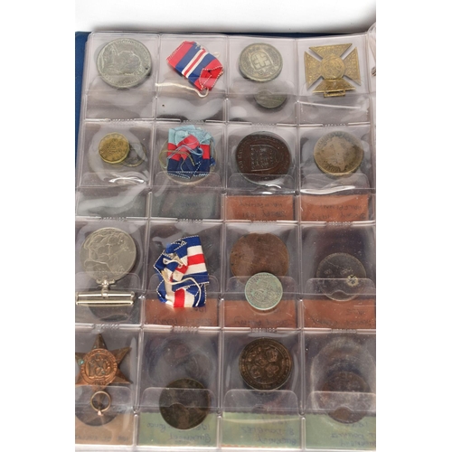 182 - A BOX AND ALBUM OF MIXED COINAGE, to include a small plastic wallet containing a byzantine/roman bro... 