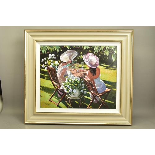 313 - SHERREE VALENTINE DAINES (BRITISH 1959) 'CHAMPAGNE CELEBRATION' limited edition print 163/195, femal... 