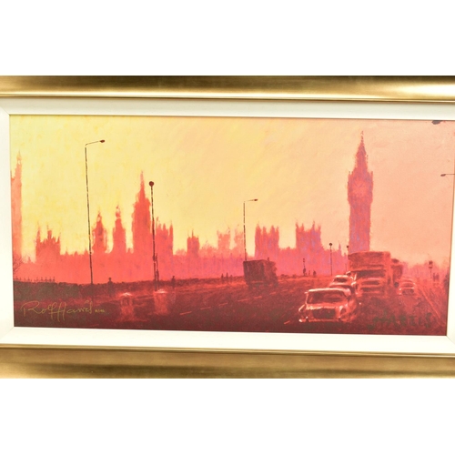 316 - ROLF HARRIS (AUSTRALIA 1930) 'FIFTIES RUSH HOUR' a signed limited edition print of a nostalgic Londo... 