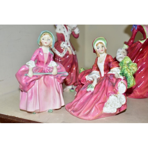 356 - FIVE ROYAL DOULTON FIGURINES, comprising Fair Lady HN2835, Lydia HN1908, Autumn Breezes HN1934, Chri... 