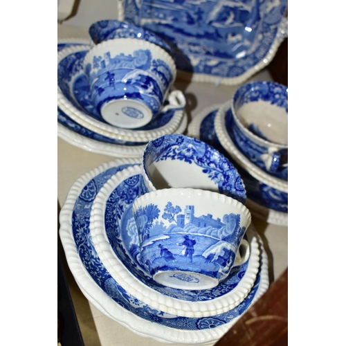 361 - A TWENTY ONE PIECE COPELAND SPODE'S ITALIAN PART TEA SET, comprising a cake plate, a cream jug, a su... 