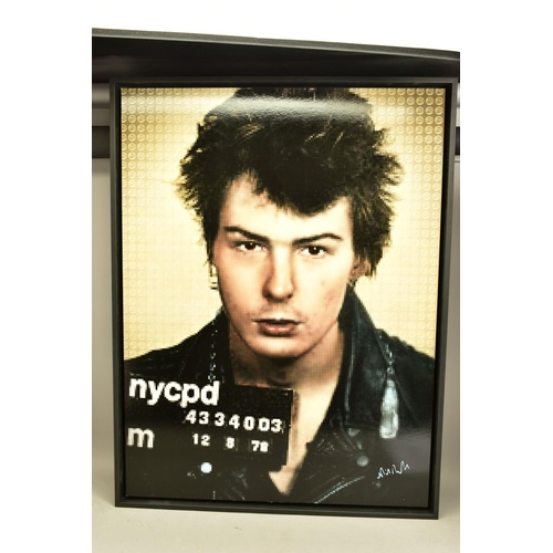 326 - NICK HOLDSWORTH (BRITISH CONTEMPORARY) 'SID VICIOUS', a pixelated portrait of the Sex Pistols star b... 