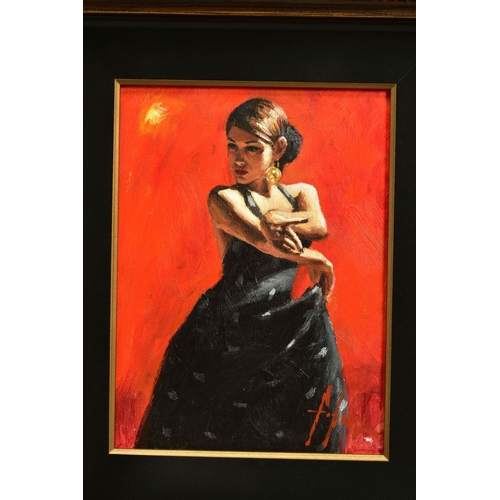 327 - FABIAN PEREZ (ARGENTINA 1967) 'BLACK FLOWER II', a three quarter length portrait of a female Flamenc... 