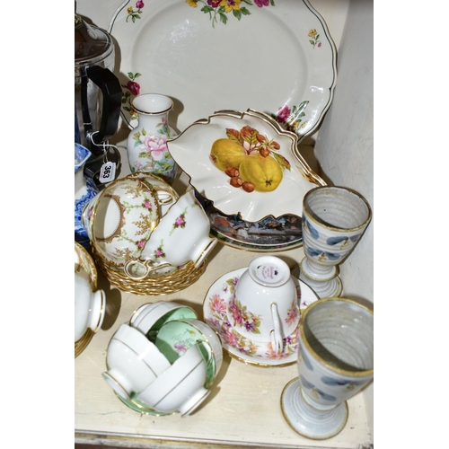 363 - A GROUP OF CERAMICS AND GLASSWARES, ETC, to include a boxed pair of Waterford Crystal Millenium Coll... 