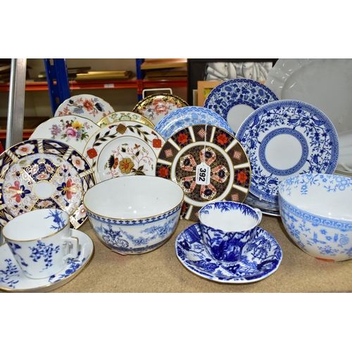 392 - A GROUP OF ROYAL CROWN DERBY BLANKS AND ODDS, including twenty three pieces of plain white tea and d... 