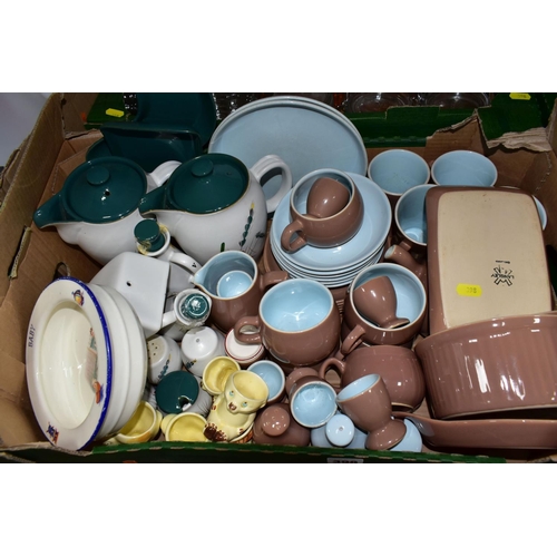 398 - THREE BOXES OF CERAMICS AND GLASSWARE TOGETHER WITH A KENWOOD CHEF CLASSIC, to include attachments, ... 