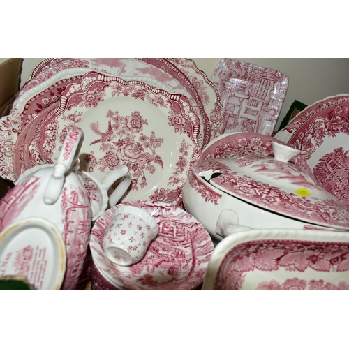 439 - THREE BOXES OF DINNERWARE, to include a Duchess 'Winchester' (red) teapot, four cups, six saucers, s... 