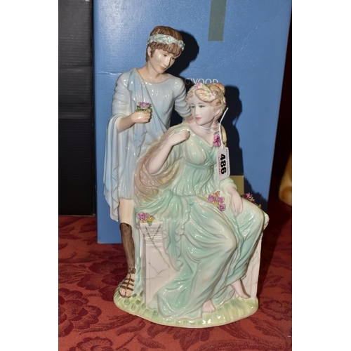 486 - A BOXED WEDGWOOD PORCELAIN LIMITED EDITION 'THE CLASSICAL COLLECTION' FIGURE GROUP 'ADORATION', no.1... 