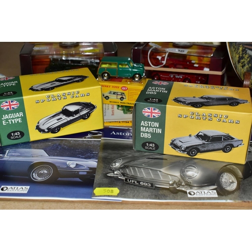 508 - A GROUP OF COLLECTABLE CARS AND CUTLERY comprising a boxed set of six  James Ryals stainless steel k... 