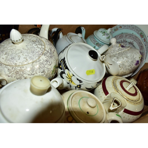 510 - SIX BOXES OF ASSORTED TEA AND COFFEE SETS, to include a Palissy 'Clematis' pattern coffee pot, cream... 