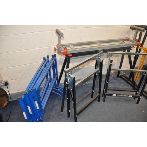 1070 - A SELECTION OF VARIOUS TOOL STANDS AND TRESTLES to include brands, Jcb, Sip, Workzone