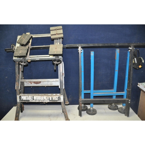 1070 - A SELECTION OF VARIOUS TOOL STANDS AND TRESTLES to include brands, Jcb, Sip, Workzone