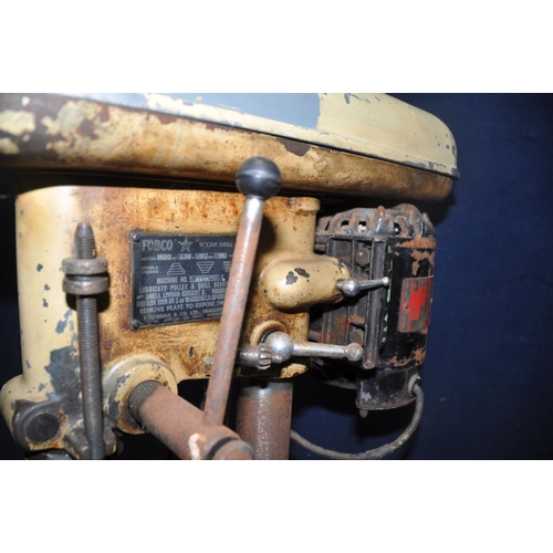 1079 - A FOBCO STAR PILLAR DRILL, some rust (PAT fail due to exposed wire and perished cable) but working a... 