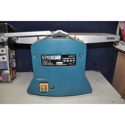 1081 - A ERBAUER ERB05BTE 8in THICKNESS PLANER along with a Performance pro mitre saw (both PAT pass and wo... 