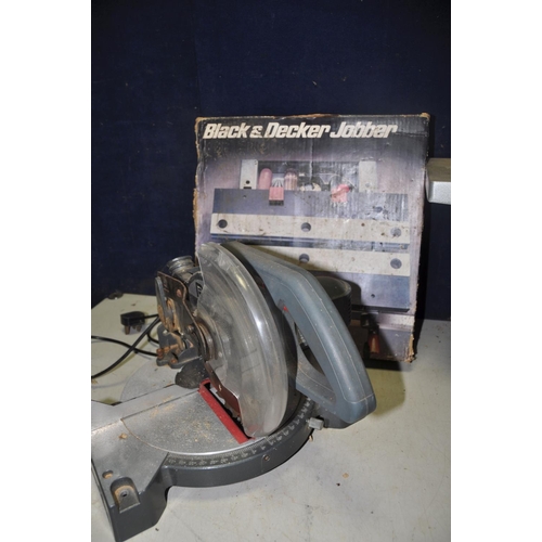 1081 - A ERBAUER ERB05BTE 8in THICKNESS PLANER along with a Performance pro mitre saw (both PAT pass and wo... 