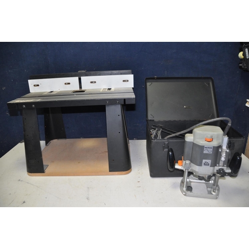 1082 - A ELU MOF177/02 ROUTER inside a Trend case along with a Trend router table (PAT pass and working)