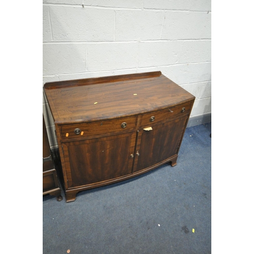 1240 - A 20TH CENTURY WALNUT TWO DOOR WARDROBE, with a single drawer, width 93cm x depth 48cm x height 170c... 