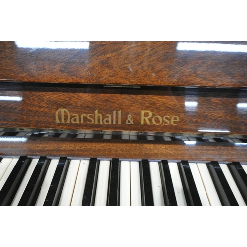 1261 - A MARSHALL AND ROSE MAHOGANY UPRIGHT PIANO, serial number 84348, year manufactured between 1980-1989... 