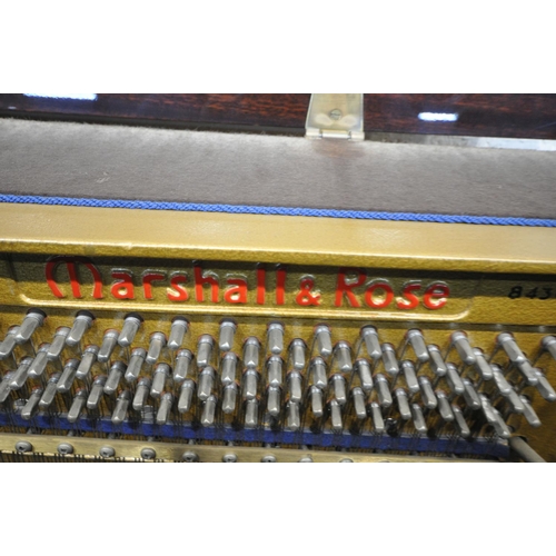 1261 - A MARSHALL AND ROSE MAHOGANY UPRIGHT PIANO, serial number 84348, year manufactured between 1980-1989... 