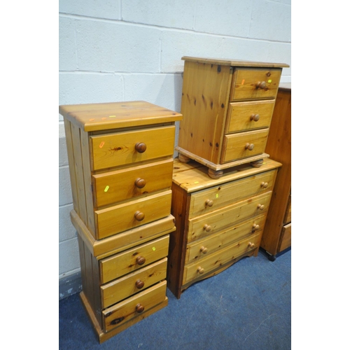 1282 - A SELECTION OF PINE FURNITURE, to include a two door cabinet, width 108cm x depth 50cm x height 126c... 