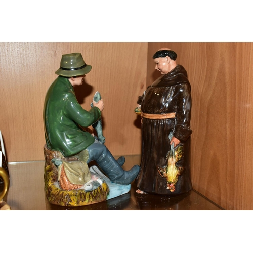 313 - TWO ROYAL DOULTON FIGURINES, comprising The Jovial Monk HN2144 and A Good Catch HN2258 (2) (Conditio... 