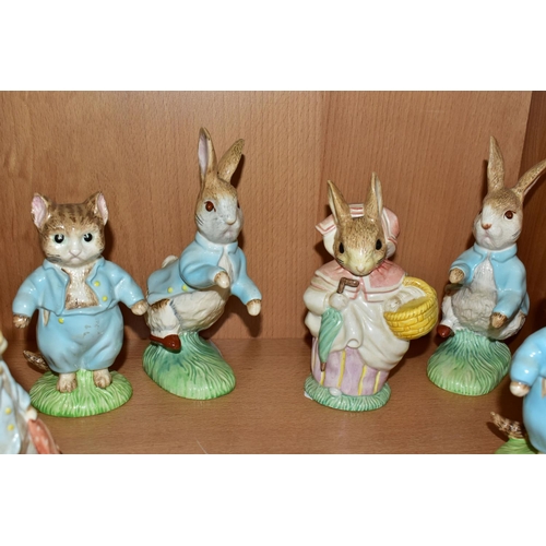 320 - EIGHT BESWICK AND ROYAL ALBERT BEATRIX POTTER FIGURES, comprising two Beswick 100th Anniversary Pete... 