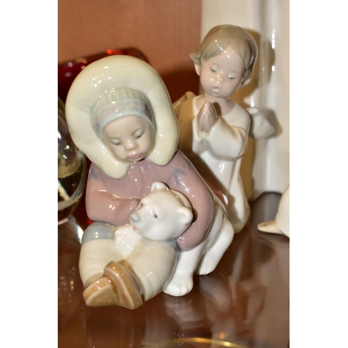 328 - FOUR LLADRO FIGURINES, comprising 'Nuns' 4611, sculptor Fulgencio Garcia, introduced in 1969 retired... 